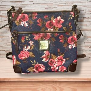 Dooney & Bourke Floral Crossbody Bag - Navy and Pink